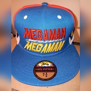 Mega Man Blue and Red Fitted Cap